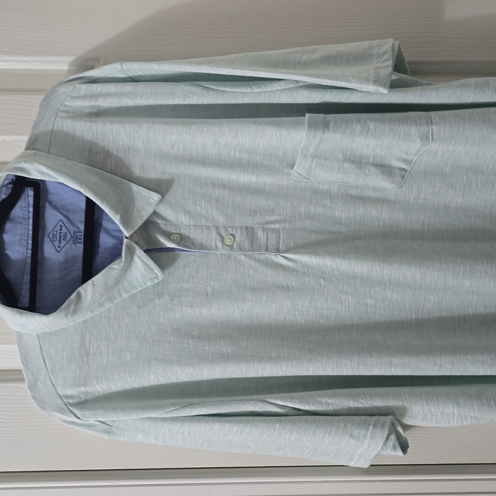 ST. JOHNS BAY BRAND MENS BIG & TALL SHORT SLEEVES SOFT BLUE POLO SHIRT SIZE 2XLT